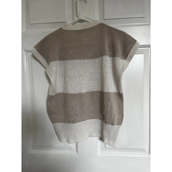 That's Me Vintage 80's Spring Sweater Vest Stranger Things Retro Casual Top L - Picture 4 of 10